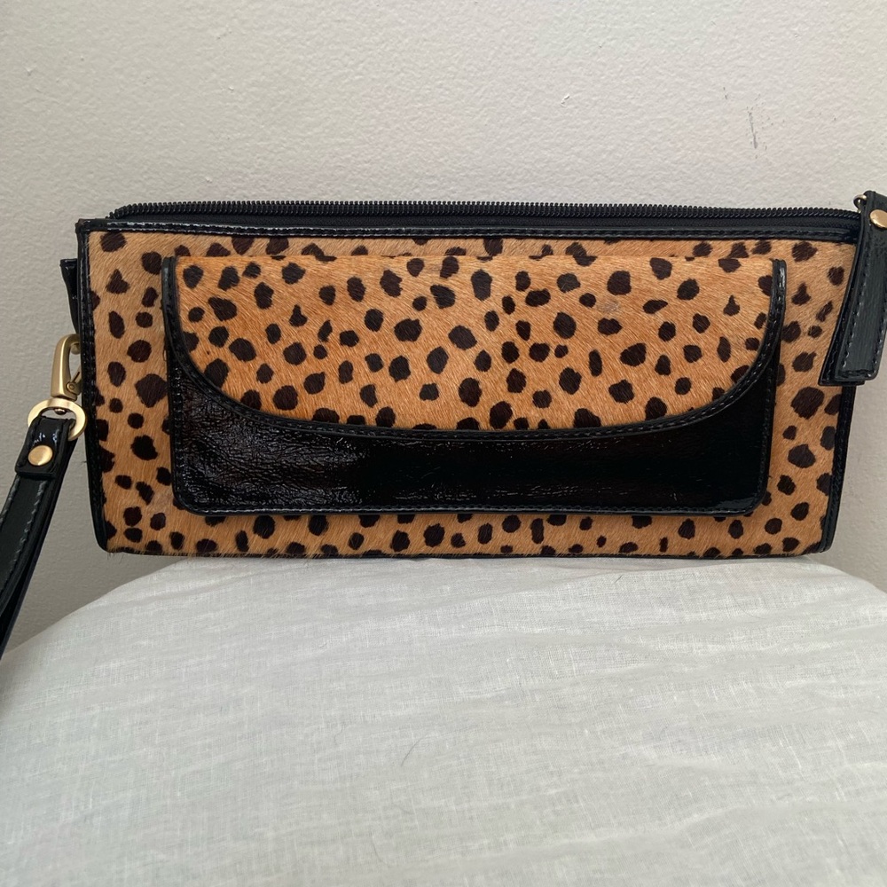 Talbots Cheetah Print Calf Hair Clutch